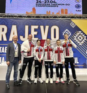 Members of Vision Taekwon-do Club at the European Championships