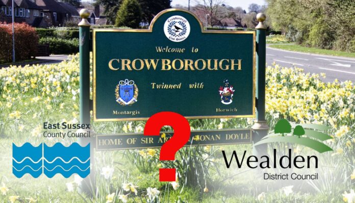 Crowborough town sign