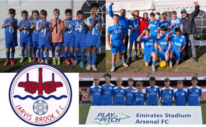 Three successful junior teams at Jarvis Brook FC.