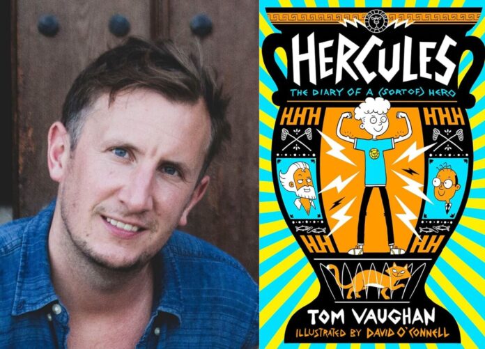 Children's author, Tom Vaughan, and his book Hercules