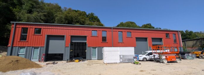 The new business units being constructed at Farningham Road