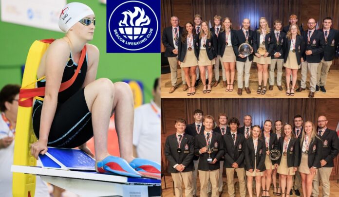 Medal winning members of the Beacon Lifesaving Club