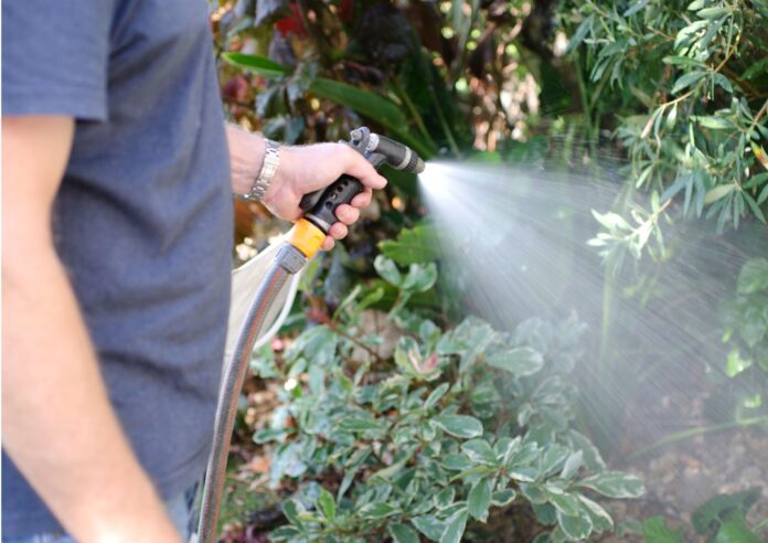 Hosepipe being used
