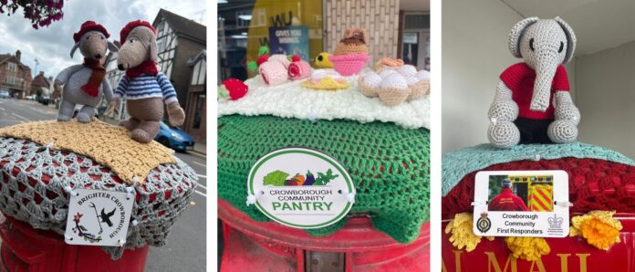 Crowborough's new postbox toppers