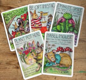 Some of the illustrated feel good cards