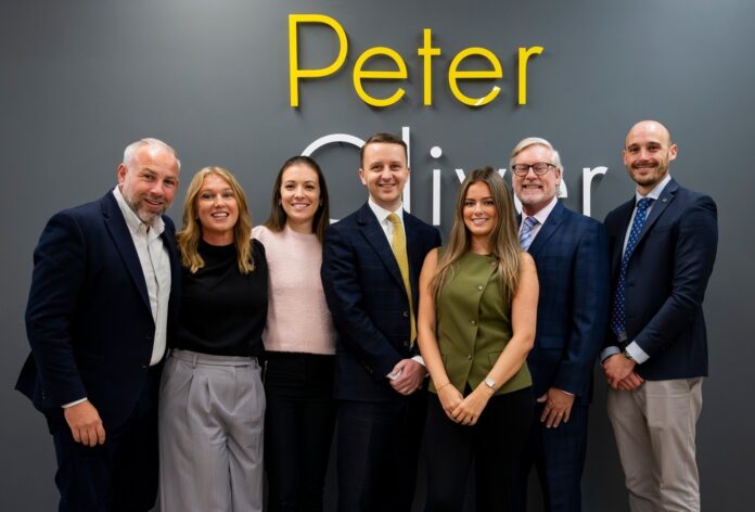 The Crowborough team of Peter Oliver Homes estate agents who have won a national award
