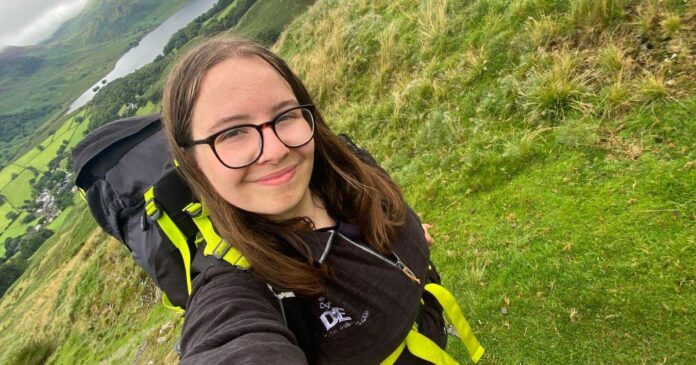 Cerys Martin hiking