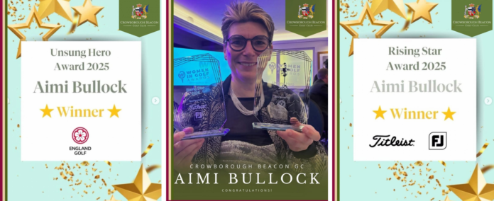 Aimi Bullock and her golf awards