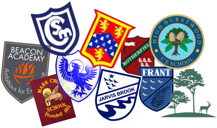 Logos of Crowborough schools