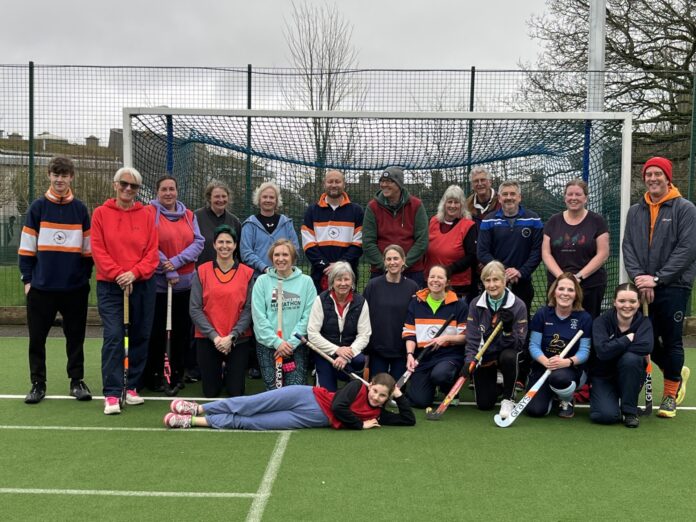 Walking hockey group at Crowborough