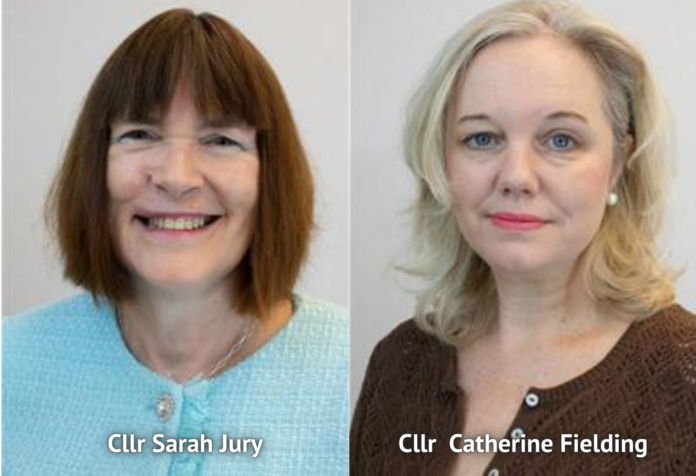 Cllrs Sarah Jury and Catherine Fielding